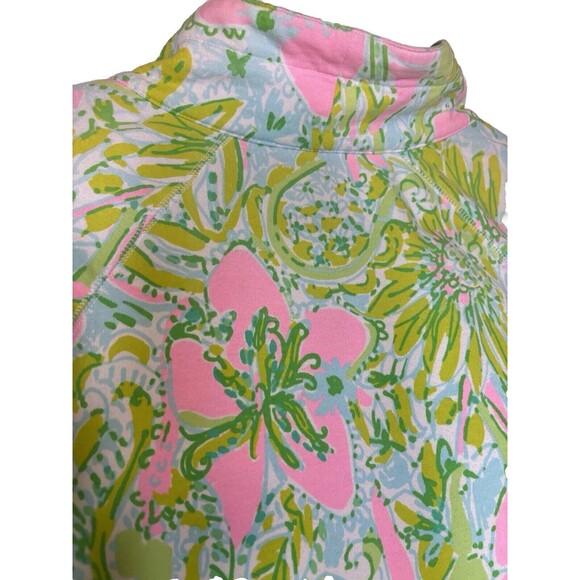 Lilly Pulitzer Skipper Half Zip Popover Coconut Jungle Small Great Gift - Picture 11 of 14
